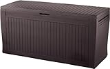 Keter Comfy - Arcón exterior, Baúl almacenaje, Capacidad 270L, Resina, Color marrón, Ordenación jard