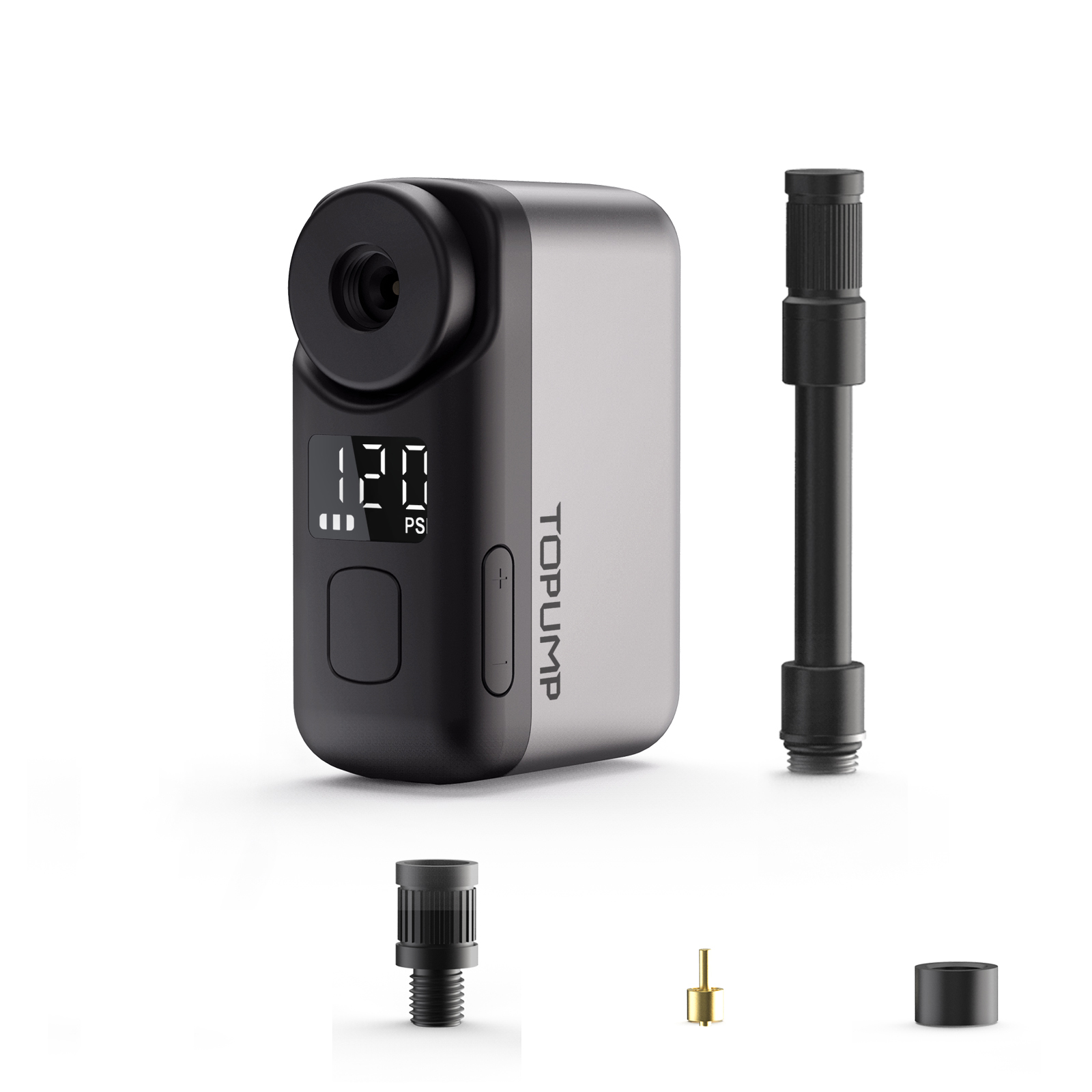 Mini bomba eléctrica portátil TOPUMP TB2 PRO  120PSI Max 450mAh batería con pantalla