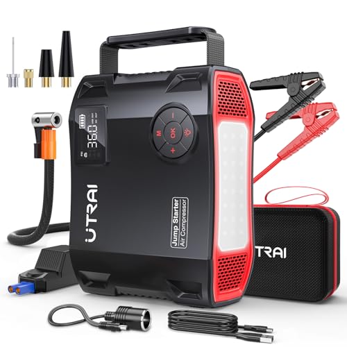 Arrancador de Baterías de Coche UTRAI 27000mAh con Compresor de Aire