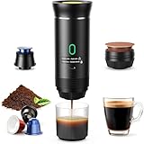 Cafetera Espresso Yospinber Portátil 3 en 1, con USB-C, 20BAR Presión, para Cápsulas y Café Molido