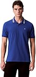Calvin Klein Polo de Manga Corta Hombre Monogram Pique Tipped de algodón