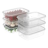 Cetomo 1.1L*6 Recipientes para congelación y conservación de alimentos, contenedores para nevera