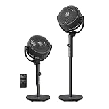 SONGMICS Ventilador de Pie, Ventilador Silencioso 20 dB, Mando a Distancia, Dormitorio, Oscilante