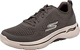 Skechers Go Walk Arch Fit Idyllic, Zapatillas Hombre, Ribete Sintético Textil Color Topo