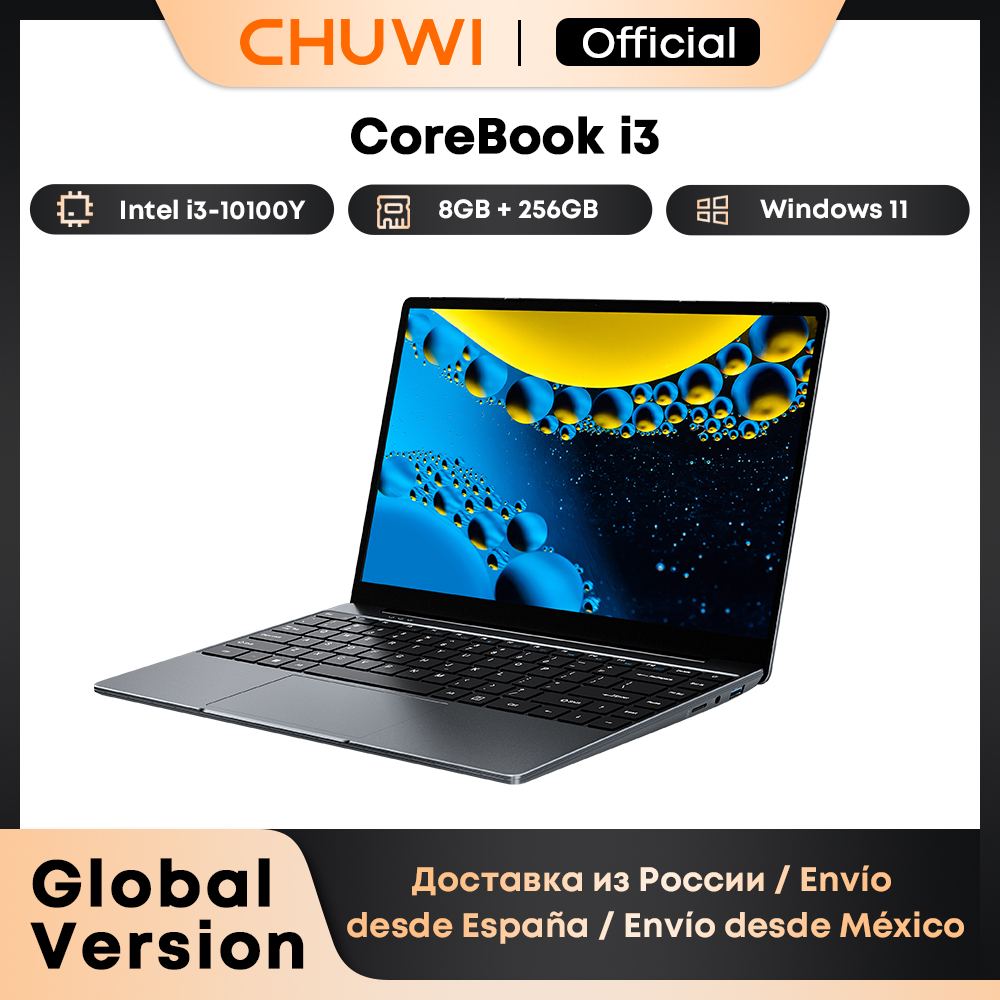 CHUWI CoreBook i3-10100Y, 8GB RAM, 256GB SSD, 14", Gráficos UHD 615, Intel i3, Windows 11