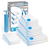 VOUNOT® Bolsas de Almacenaje al Vacío 13 Unidades, Ahorro Espacio, Bolsa al Vacio para Guardar Ropa
