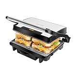 Cecotec Parrilla Eléctrica Rock'Ngrill 1500 Rapid Sear. 1500W, Parrilla, Plancha y Sandwichera
