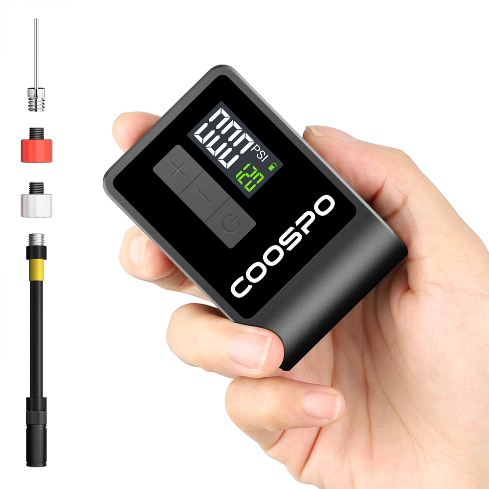 Mini Bomba de Aire Eléctrica COOSPO, Inflador Digital de 120 PSI y 500 mAh, para Schrader y Presta