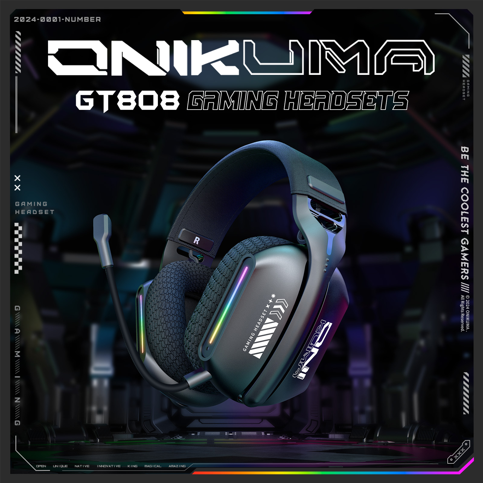 ONIKUMA Auriculares inalámbricos para juegos 2,4G/con cable/Bluetooth 3 modos micrófono HD flexible