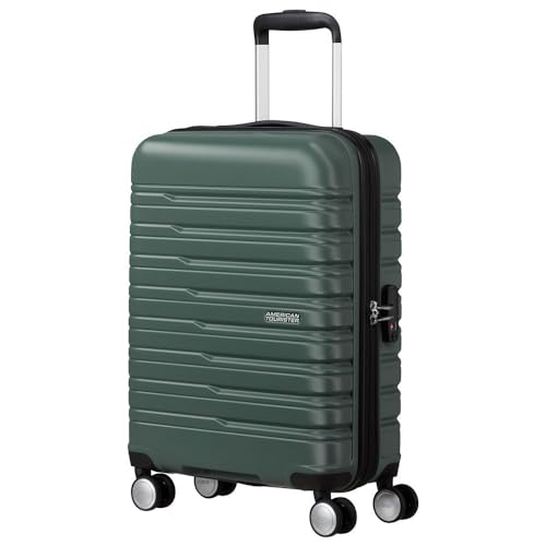 American Tourister Flashline - Spinner S, Equipaje Manual, 55 cm, 34 L, Verde (Bosque Oscuro)