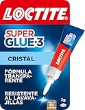 Loctite Super Glue-3 Cristal, adhesivo para cristal resistente al agua, pegamento instantáneo