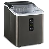 Klarstein Maquina de Hielo Pequeña, Maquina de Hacer Hielo de Sobremesa para el Hogar y la