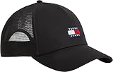 Tommy Jeans Gorra Hombre Heritage Trucker con Logotipo, Negro (Black), Talla Única