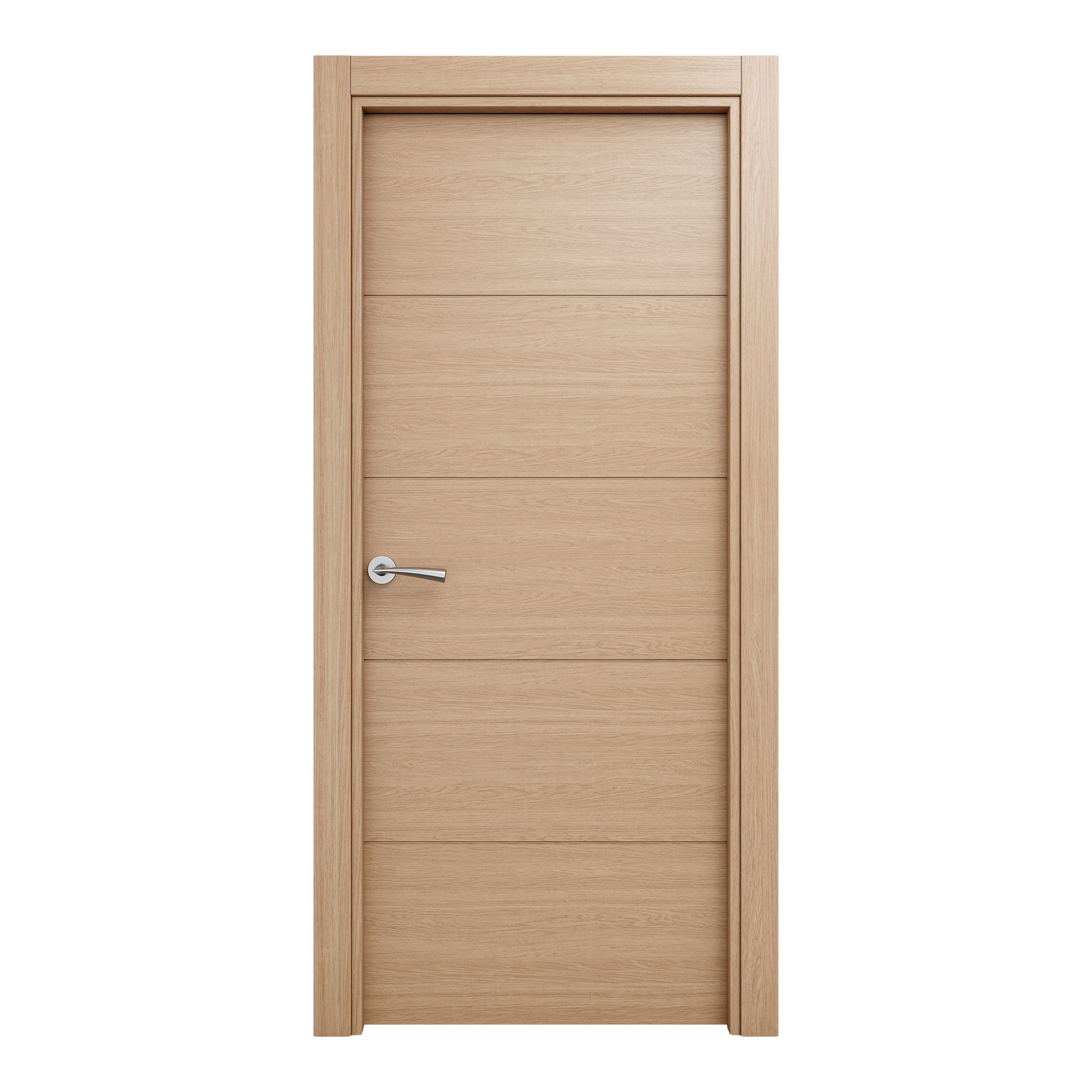 Puerta De Interior Maciza Lacada Garban Roble Miel 72,5Cm Derecha