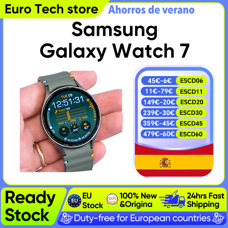 Samsung Galaxy Watch 7, Bluetooth 5.3, 40/44 mm, Pantalla AMOLED de 1.3'', Monitor de Salud,  GPS
