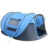 Outsunny Tienda de Campaña Pop-up 4-5 Personas 263,5x220x123 cm Azul