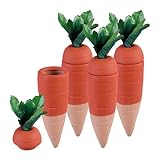 Relaxdays Picos de Riego Diseño de Zanahoria, Set de 4, 100 ml C/U, Autorriego
