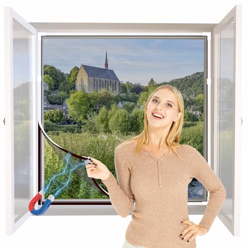 NeatiEase Mosquiteras para Ventanas Pantalla magnética ajustable y flexible