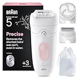 Braun Silk·épil 5 Depiladora Eléctrica Mujer, 5-060, Blanco/Flamenco