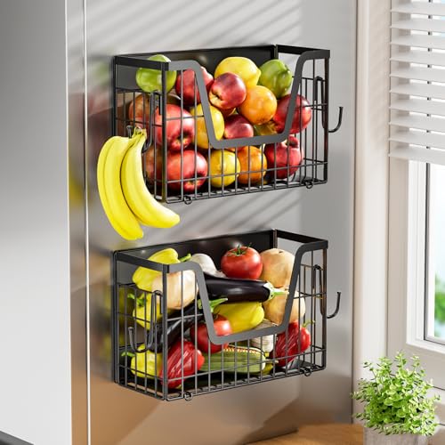 Mocoli 2 Estante Magnético para Refrigerador, Organizador de Nevera