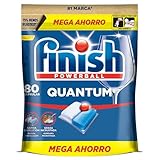 Finish Powerball Quantum All in 1 Pastillas para el lavavajillas todo en 1, limpieza profunda y