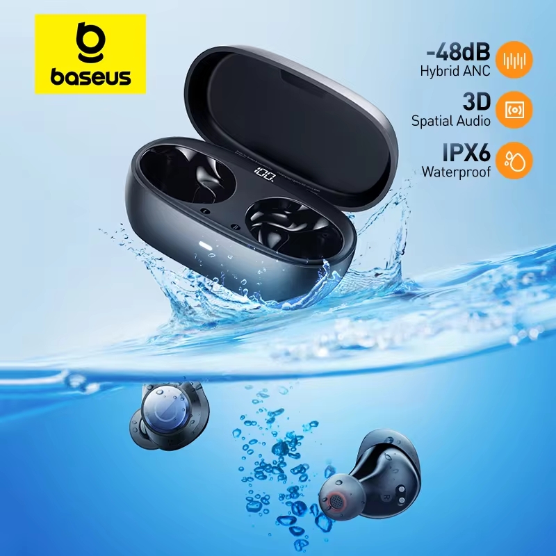 Auriculares inalámbricos Baseus Bowie MA10 Pro con ANC, 48dB, híbridos, ANC, Bluetooth 5,3