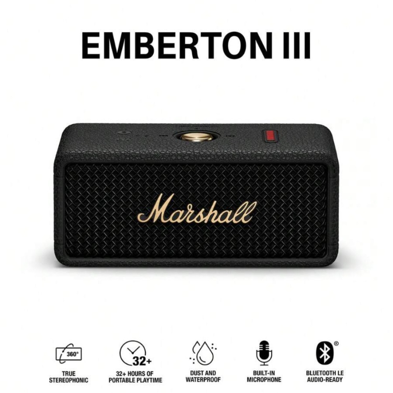 Altavoz Bluetooth Portátil Emberton III, Sonido de Alta Calidad, Más de 32 Horas de Reproducción