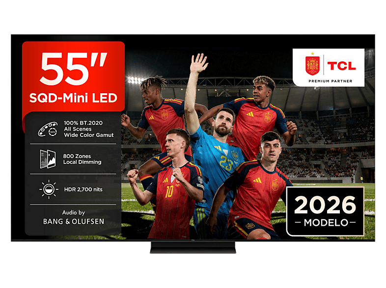 Tv Sqd-Mini Led 55 - Tcl 55C7L, Uhd 4K, Tsr Aipq, Smart Tv, Dvb-T2 (H.265), Hdr 2700 Nits