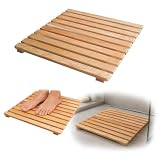 Crisalide - Plataforma de ducha de madera, antideslizante, impermeable