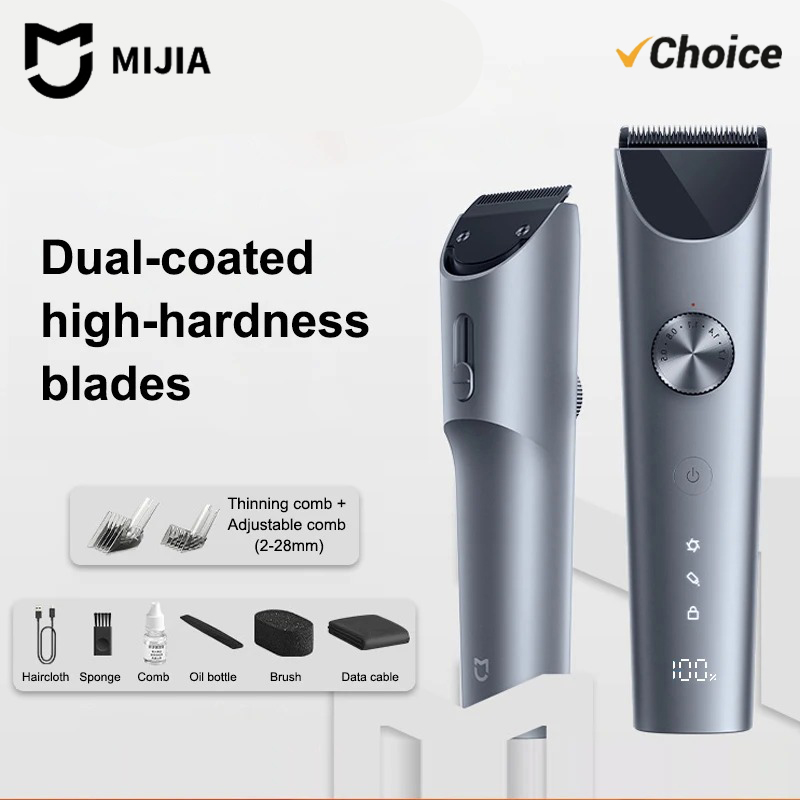 Cortadora de Pelo MIJIA 2, Recortadora de Barba Profesional, Inalámbrica Impermeable IPX7