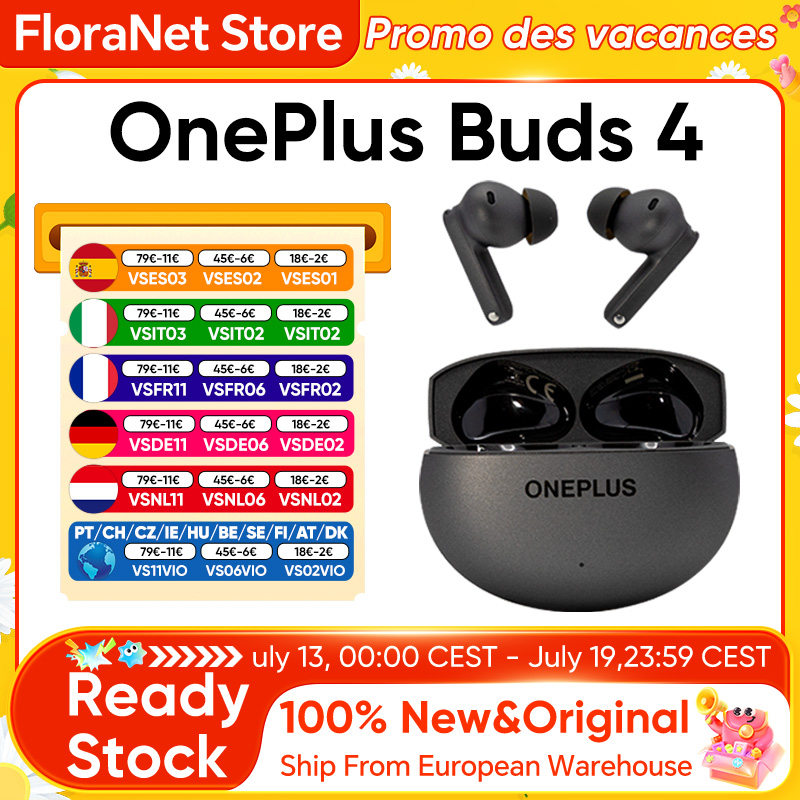 OnePlus Buds 4 Auriculares TWS con ANC de 55dB, controladores duales