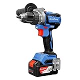 Dong Cheng Taladro de Percusión Inalámbrico 20V 160Nm, Batería Brushless, 1x4,0Ah, 3 Modos, 1x4,0Ah