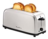 Moulinex Classic, Tostador Acero Inoxidable, 2 Ranuras largas y anchas, 1400 W, 6 Posiciones Tostado