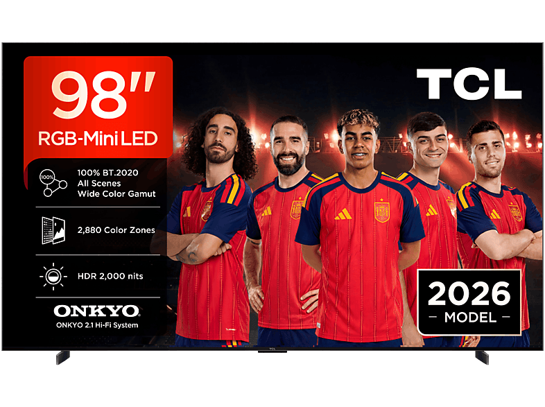 Tv Rgb Mini Led 98 - Tcl 98Rm7L, 4K, Tsr Aipq, Smart Tv,Hdr De Hasta 2000 Nits, Dolby Vision Y Atmos