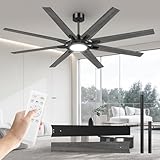 Airwit 183cm Ventilador de Techo con Luz Extra Grande, Lámpara Ventilador de Techo con Mando