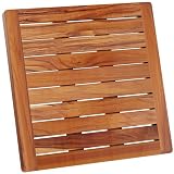Hovea - Tarima de Ducha 50 x 50 cm - Madera de Teca - Resistente Al Agua