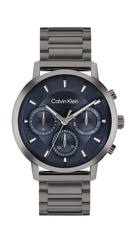 Calvin Klein Reloj Analógico de Cuarzo para Hombre Colección Gauge con Correa de Acero Inoxidable