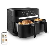 Moulinex XXL Dual Easy Fry 11L: Freidora de Aire de Doble Cesta +8 Personas