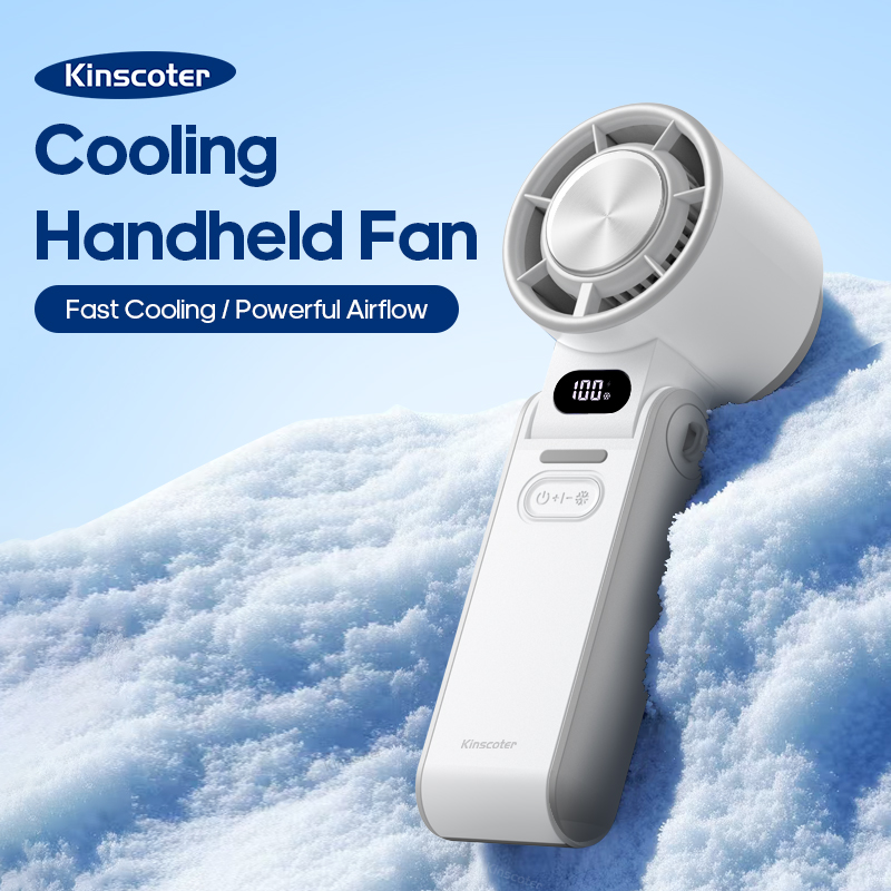 Ventilador portátil de mano de refrigeración de alta velocidad, 3600mAh, recargable, 100 velocidades