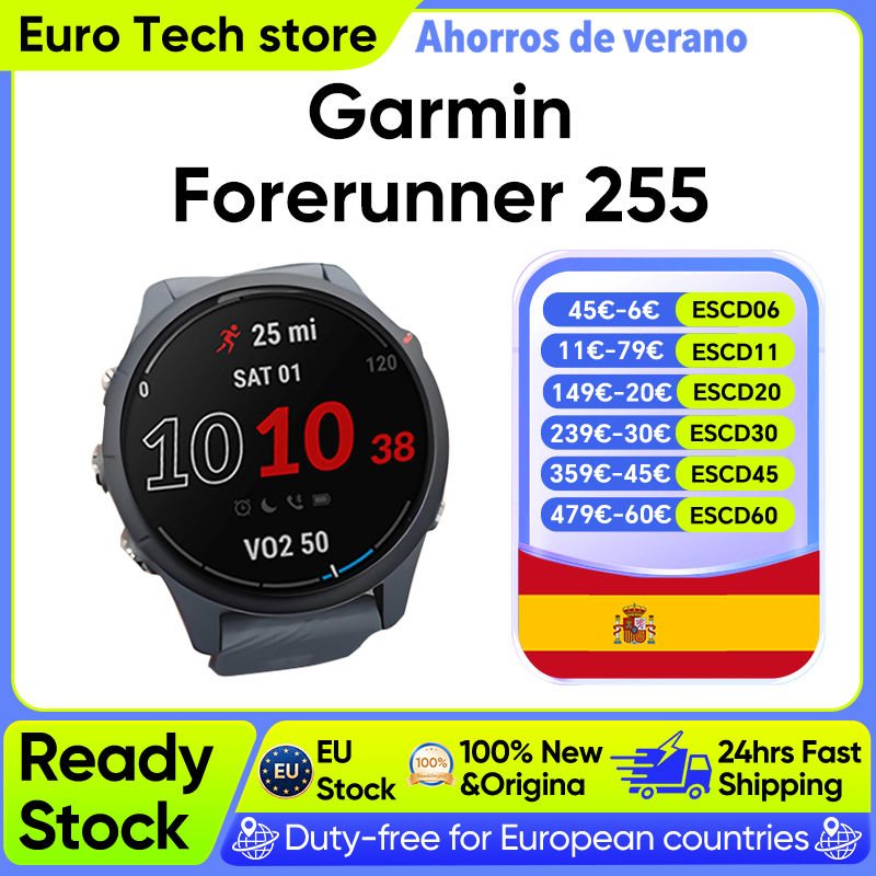 Reloj Inteligente Deportivo Garmin Forerunner 255 de 46 mm con Pantalla a Color de 1.3 Pulgadas