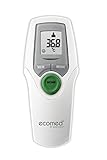 ecomed TM-65E Termómetro clínico, Sin contacto, Infrarrojos, Termómetro frontal preciso, Para