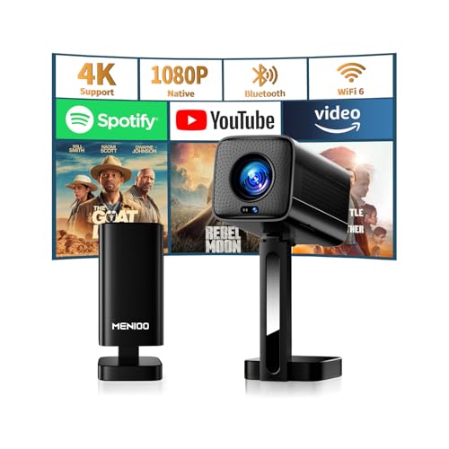 Mini Proyector 4K 1080P Full HD, 2026 Upgraded Proyector Portátil