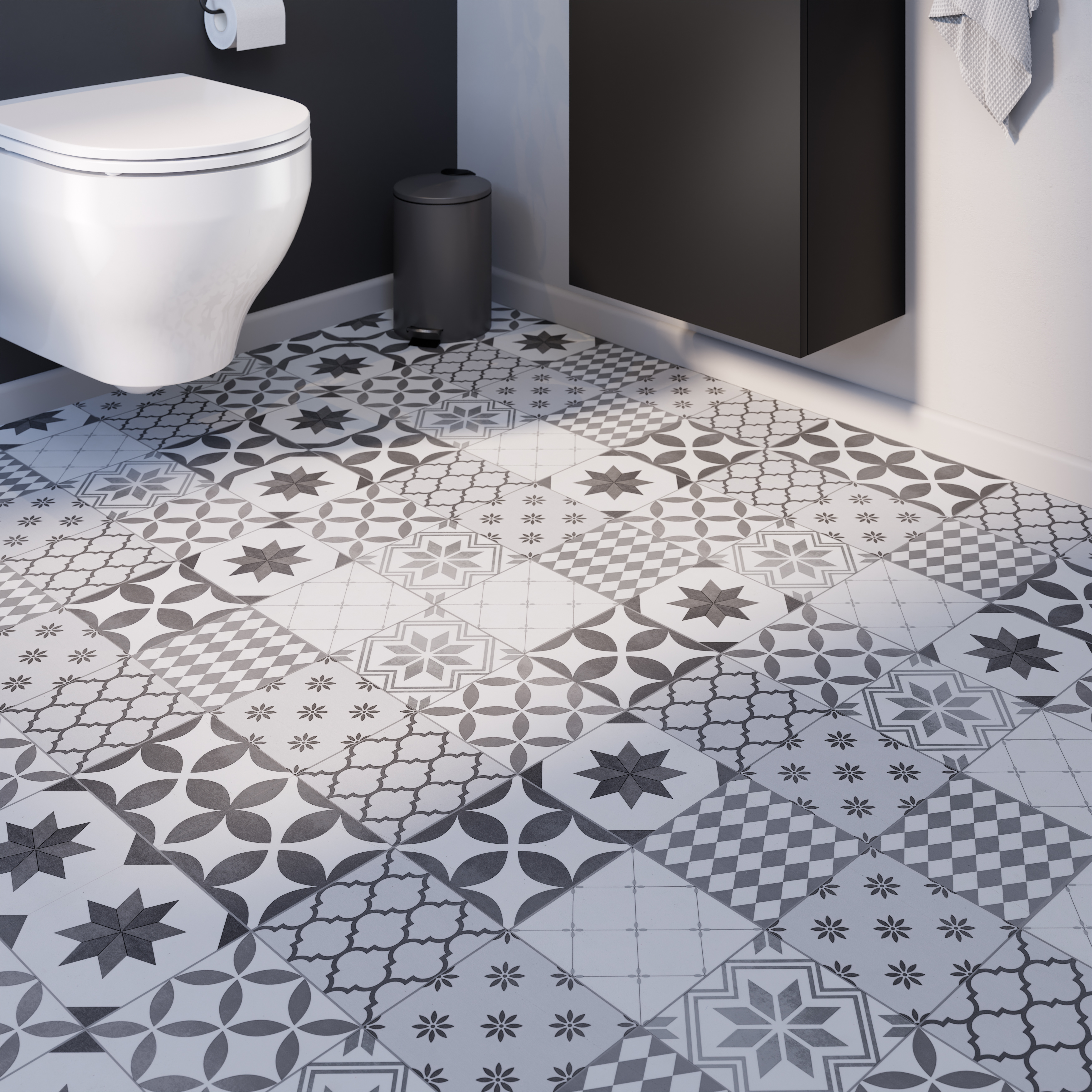 Suelo Vinilico Auto Adhesivo Pvc Multicolor Poprock