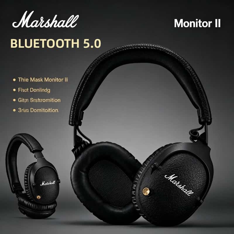 Audífonos Inalámbricos Marshall MONITOR II ANC con Subwoofer, Cancelación Activa de Ruido