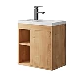 UEV Mueble de Baño con Lavabo de Resina, Mueble de Baño Suspendido