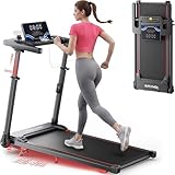 6 EN 1 Cinta de Correr Plegable, 0%-5%-10% Inclinación, 12 KM/H, Toputure Cinta Andar con Manillar A