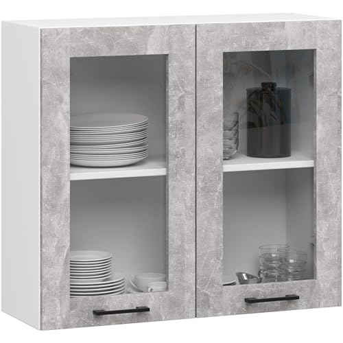 AKORD | Pensile de Cocina a Pared - Vitrina Suspendida de Vidrio 80 cm, 720 H