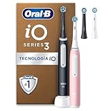 Oral-B iO 3 Cepillos de Dientes Eléctricos, Negro Y Rosa, Pack de 2, 4 Cabezales - Cepillo Dental co