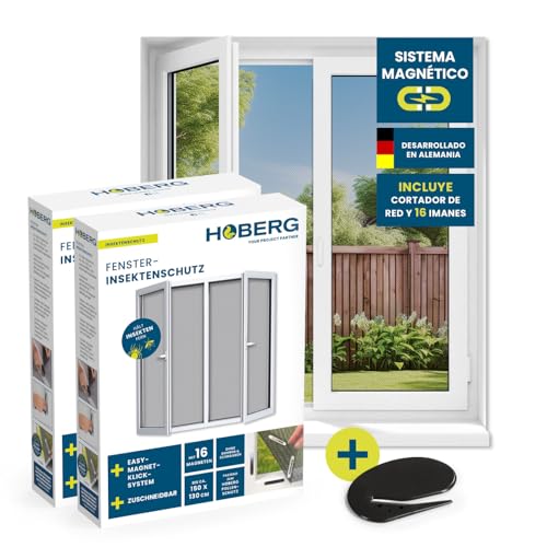 Hoberg Mosquitera para Ventanas con innovadora fijación magnética