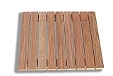 Castelmerlino Tarima para ducha en listones de alerce atornillados 54x68 cm
